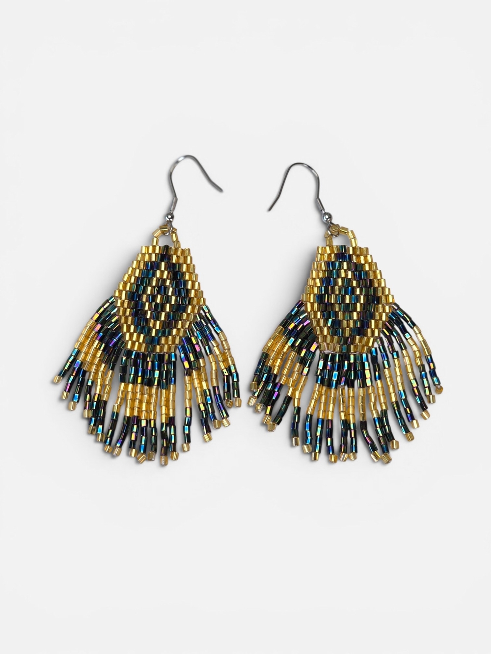 Willow Beaded Earrings Boho Fringe Southwestern Handmade Jewelry